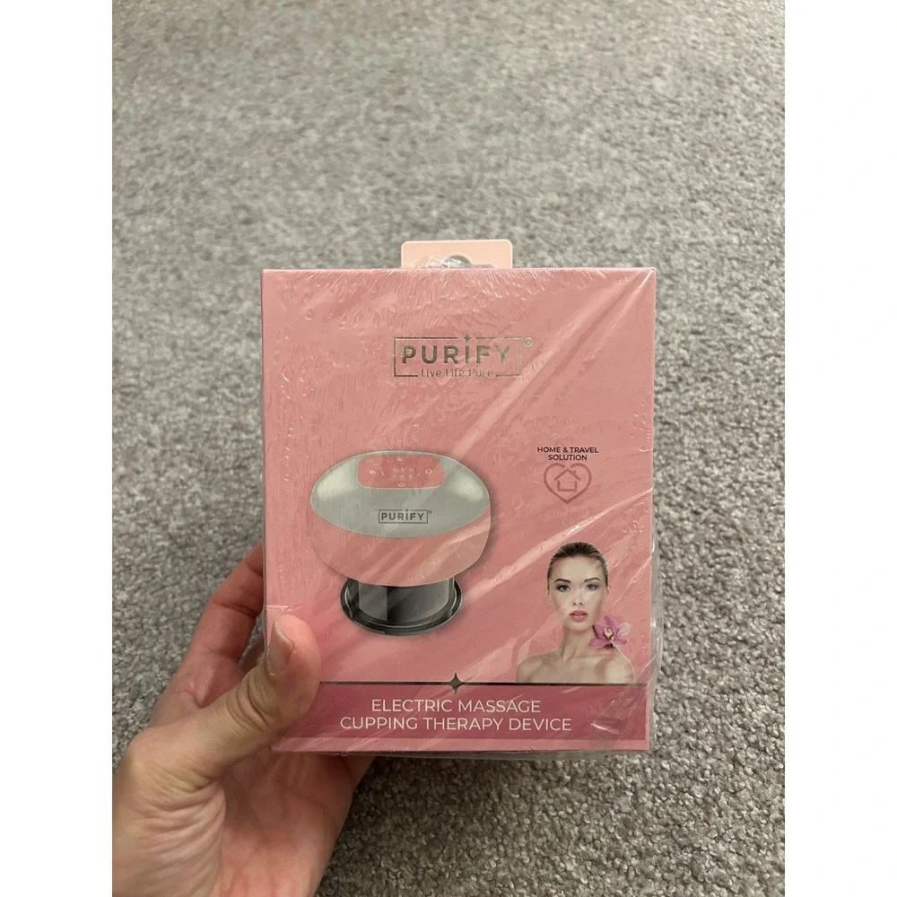 Purify Electric Massage Cupping Therapy Device Unisex Pink NEW Red Light Therapy